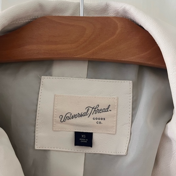 Universal Thread Cream Leather Jacket - Picture 3 of 4